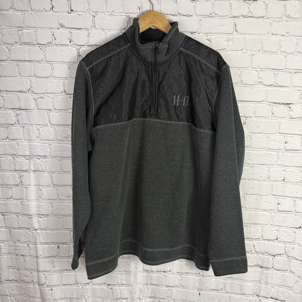 HARLEY-DAVIDSON 1/4 Zip  RIBBED KNIT PULLOVER Jacket XL